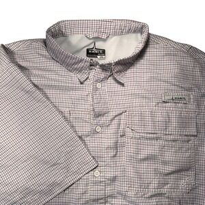 Habit Mens 3XL Fishing Shirt Short Sleeve Button Down UPF 40+ Plaid TS10291